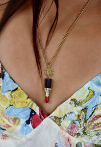 Chanel 2004 lipstick necklace